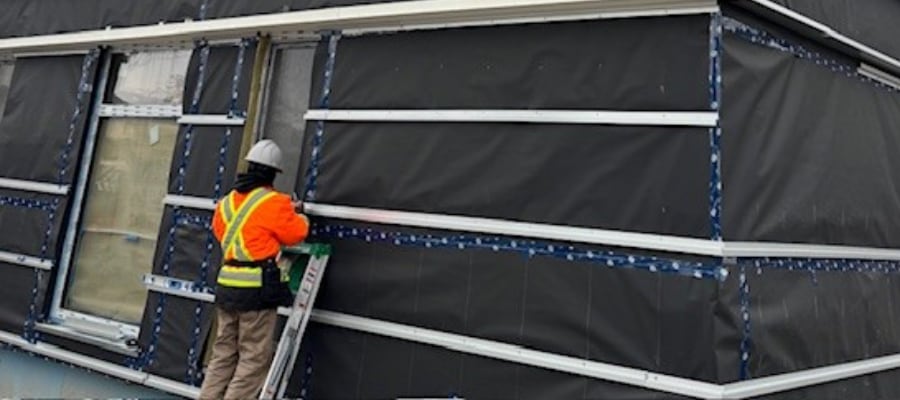 Image of our design build service. Two images of a church before and after completion.